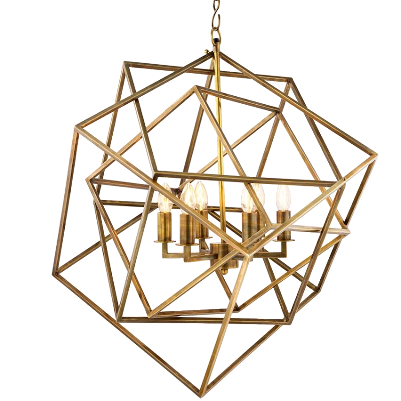 Люстра Lantern Matrix Brass Латунь Люстра Lantern Matrix Brass Латунь в Липецке | Loft Concept