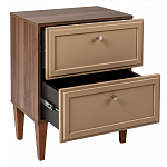 Тумба прикроватная бежевая из массива бука с 2-мя ящиками Wenge Light варинант исполнения - 4 | Loft Concept в Липецке