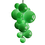 Люстра Grape Balls Зеленое стекло  варинант исполнения - 3 | Loft Concept в Липецке