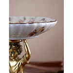 Чаша с цветочным орнаментом на ножке в виде бронзового ангела Eden Garden варинант исполнения - 8 | Loft Concept в Липецке