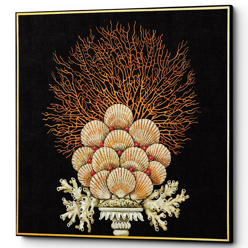 Постер Sea Vase Poster 7 Черный Бежевый Постер Sea Vase Poster 7 Черный Бежевый в Липецке | Loft Concept