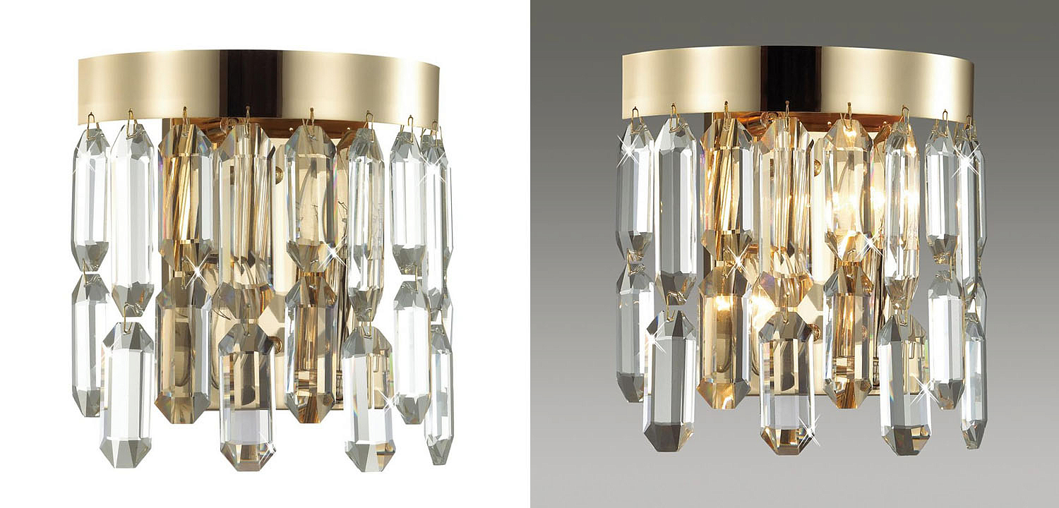 Бра Crystal Polyhedrons Wall Lamp Gold Бра Crystal Polyhedrons Wall Lamp Gold - Loft-Concept в Липецке