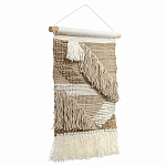 Панно из шерсти и хлопка с узором Beige Calista Cascade варинант исполнения - 1 | Loft Concept в Липецке