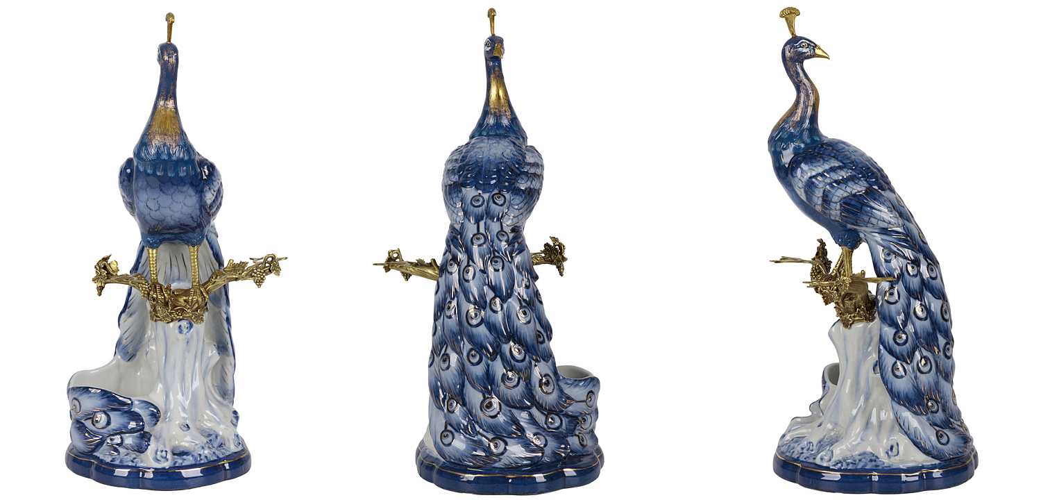 Статуэтка Peacock Blue White Статуэтка Peacock Blue White - Loft-Concept в Липецке