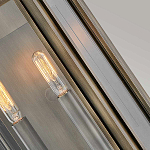 Настенный фонарь прямоугольной формы цвета состаренная латунь с двумя лампами Hinkley варинант исполнения - 2 | Loft Concept в Липецке