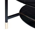 Стол журнальный круглый черный с полкой Inherence варинант исполнения - 5 | Loft Concept в Липецке