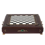 Шахматы в ларце из натуральных камней Долерит Малахит Мрамор Decorative Thematic Chess Русь варинант исполнения - 1 | Loft Concept в Липецке