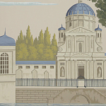 Обои ручная роспись Monuments of Paris Roberts on scenic paper варинант исполнения - 3 | Loft Concept в Липецке