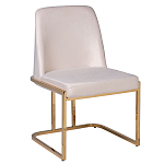 Стул обеденный велюровый кремовый с золотым каркасом Nobility варинант исполнения - 3 | Loft Concept в Липецке