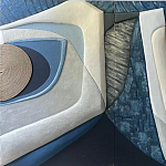 Арт-объект ручной работы Blue Abstraction из 4-х панелей варинант исполнения - 2 | Loft Concept в Липецке