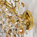 Бра золотого цвета с ветвями и прозрачными хрустальнымих подвесками Droplet Chandelier варинант исполнения - 6 | Loft Concept в Липецке