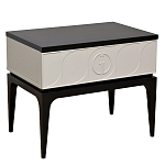 Тумбочка прикроватная с ящиком черно-серого цвета Noble Nightstand варинант исполнения - 1 | Loft Concept в Липецке