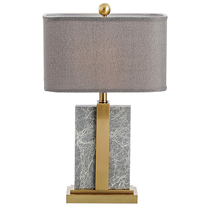 Настольная лампа Marble Brass Grey Table Lamp