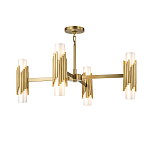 Люстра цвета латунь с 4-мя матовыми цилиндрическими плафонами Elstead Lighting варинант исполнения - 1 | Loft Concept в Липецке