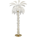 Торшер Glass Decorated Palm Floor Lamp White Листья Пальмы  варинант исполнения - 4 | Loft Concept в Липецке