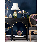 Чаша из прозрачного стекла на бронзовых ножках с фигурками попугаев Eden Garden варинант исполнения - 4 | Loft Concept в Липецке