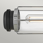 Бра для ванных комнат горизонтальное с 2-мя прозрачным цилиндрическим плафонами на круглом основании Hinkley варинант исполнения - 6 | Loft Concept в Липецке