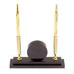 Часы настольные с двумя ручками из натурального камня Stone Clock варинант исполнения - 5 | Loft Concept в Липецке