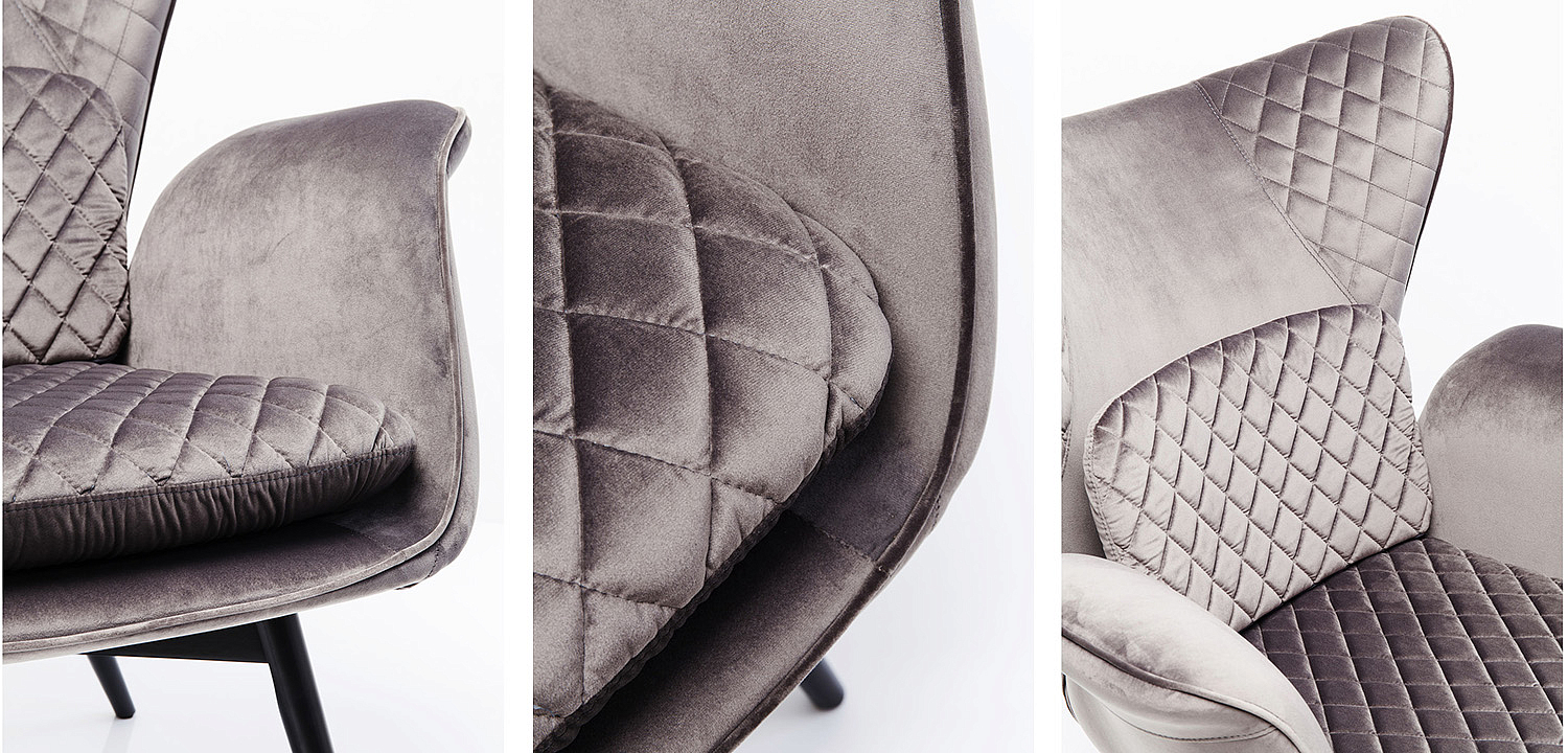 Кресло Gray Velvet Throne Кресло Gray Velvet Throne - Loft-Concept в Липецке