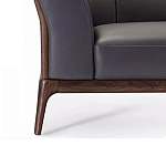 Диван двухместный c каркасом из массива дерева Double Sofa Made of Walnut Wood варинант исполнения - 3 | Loft Concept в Липецке