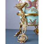 Ваза из голубого фарфора с рисунком птиц и цветов и декоративными элементами Blue Garden варинант исполнения - 10 | Loft Concept в Липецке