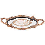 Поднос декоративный с фигурками птиц Mirror Surface Bronze варинант исполнения - 1 | Loft Concept в Липецке