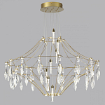 Люстра подвесная из металла с прозрачными подвесками из хрусталя Quasar 93 варинант исполнения - 6 | Loft Concept в Липецке