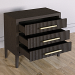 Тумба Primo  с тремя ящиками шпон темный орех варинант исполнения - 3 | Loft Concept в Липецке