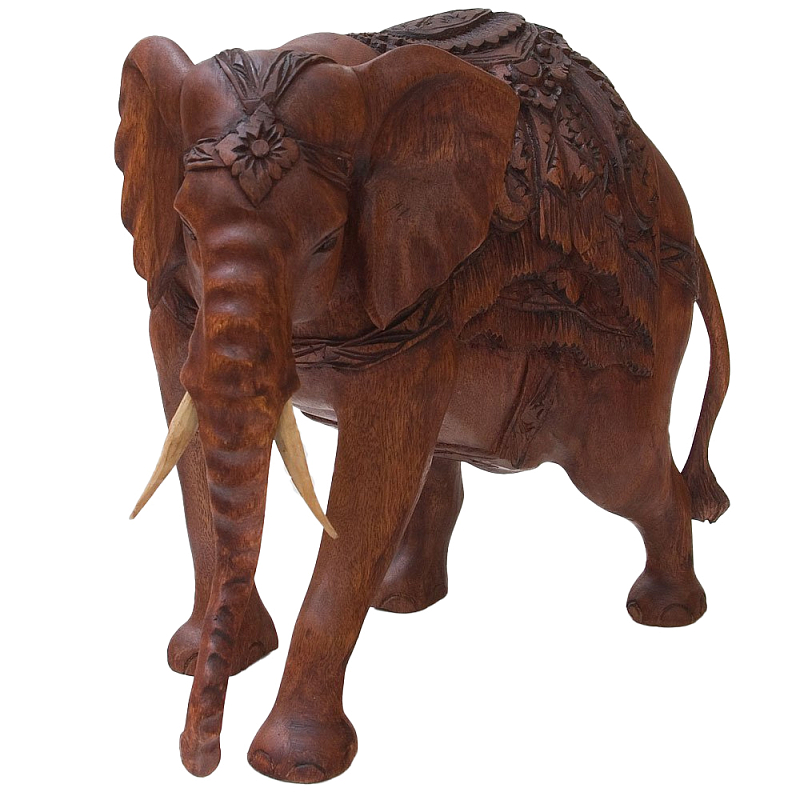 Статуэтка деревянная в виде слона Dressy Elephant Коричневый Статуэтка деревянная в виде слона Dressy Elephant Коричневый в Липецке | Loft Concept