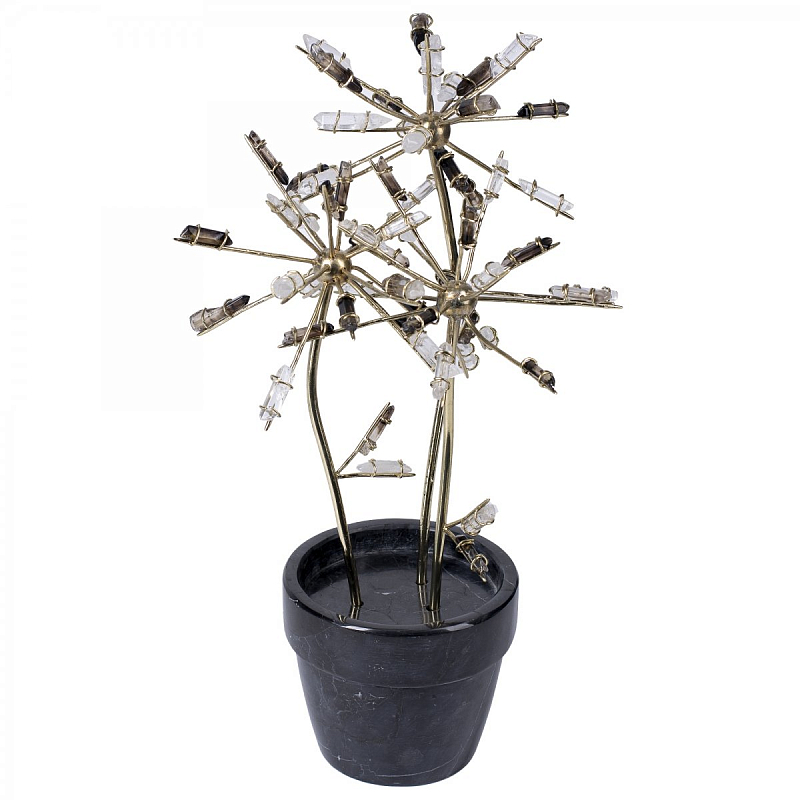 Статуэтка BAUBLE BLOSSOMS marble flower Черный Статуэтка BAUBLE BLOSSOMS marble flower Черный в Липецке | Loft Concept
