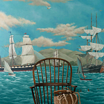 Обои ручная роспись Nantucket Crossing Brandt colourway on scenic paper варинант исполнения - 3 | Loft Concept в Липецке