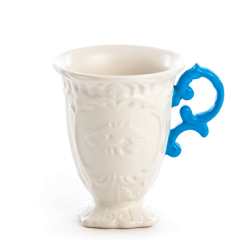 Кружка Seletti I-Mug Blue Белый Голубой Кружка Seletti I-Mug Blue Белый Голубой в Липецке | Loft Concept