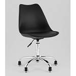 Офисный стул на металлическом основании EGGERY Black пластик варинант исполнения - 1 | Loft Concept в Липецке