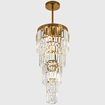 Многоярусная люстра с прямоугольными хрустальными подвесками Allard Crystal Chandelier варинант исполнения - 3 | Loft Concept в Липецке