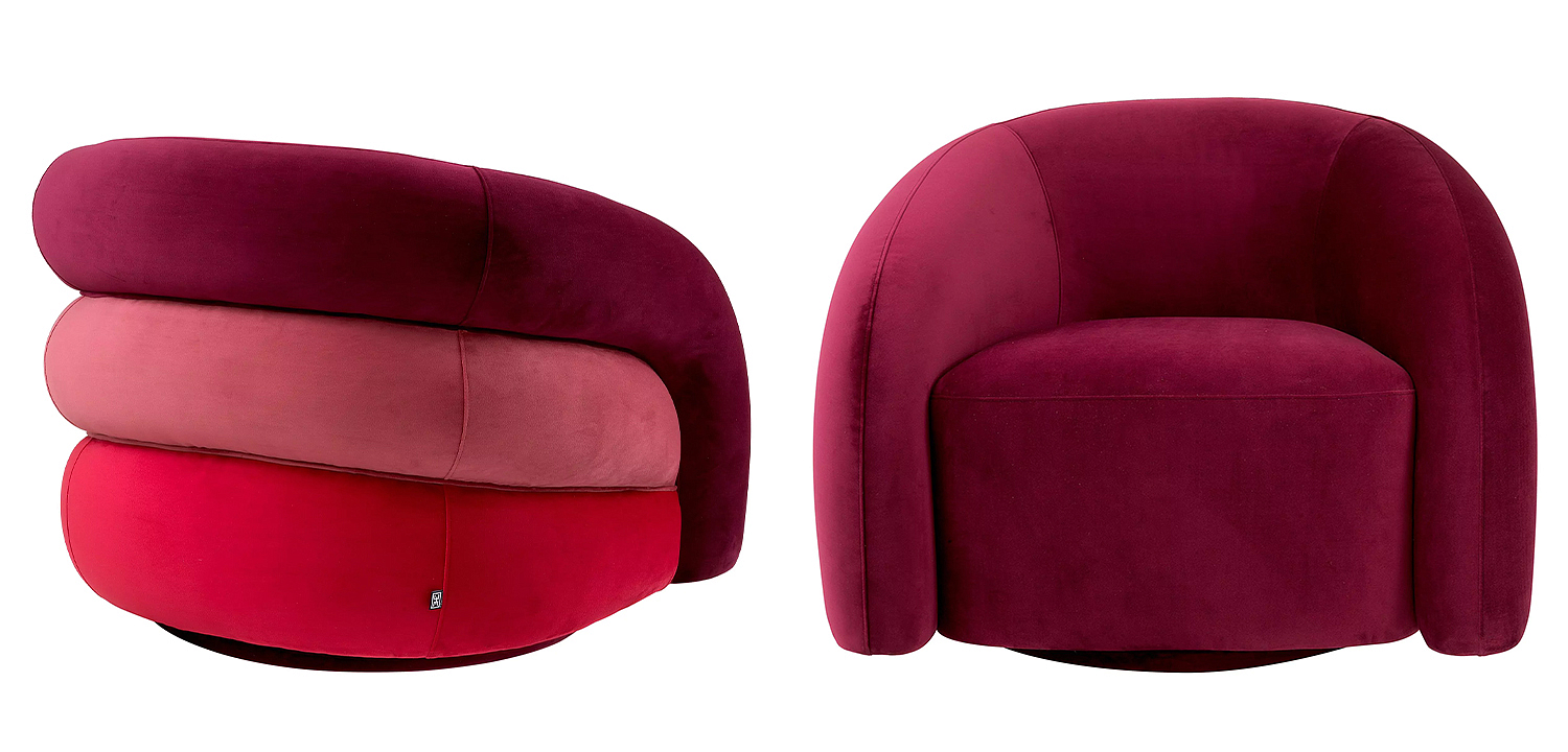 Кресло Eichholtz Chair Novelle Bordeaux Red Velvet Кресло Eichholtz Chair Novelle Bordeaux Red Velvet - Loft-Concept в Липецке