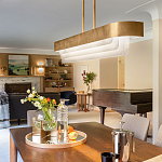 Люстра подвесная прямоугольная цвета латунь Kichler варинант исполнения - 6 | Loft Concept в Липецке