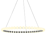 Люстра светодиодная кольцевая с круглыми плафонами белого цвета PEARLS Suspension 80 варинант исполнения - 1 | Loft Concept в Липецке