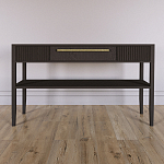 Дизайнерская Консоль с полкой и ящиком Primo Темный орех варинант исполнения - 1 | Loft Concept в Липецке