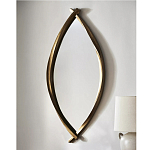 Зеркало овальное в деревянной золотистой раме Oval Gold Lines варинант исполнения - 4 | Loft Concept в Липецке