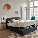 Двуспальная кровать с подъемным механизмом Mathise Bed Deep Blue варинант исполнения - 8 | Loft Concept в Липецке