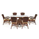 Комплект обеденный из ротанга Eloise grand варинант исполнения - 1 | Loft Concept в Липецке