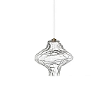 Подвесной светильник с плафоном из фактурного прозрачного стекла Light Ensemble варинант исполнения - 7 | Loft Concept в Липецке