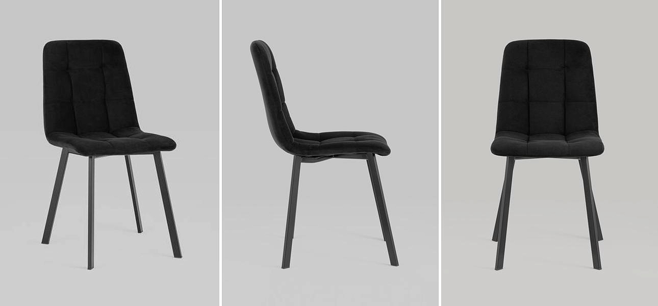 Стул NANCY S Chair Черный Велюр Стул NANCY S Chair Черный Велюр - Loft-Concept в Липецке