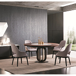 Обеденный стол круглый на чёрном фигурном основании Bosnia dinning table  варинант исполнения - 2 | Loft Concept в Липецке