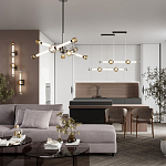 Светодиодное бра Rovelly Black 95 см варинант исполнения - 4 | Loft Concept в Липецке