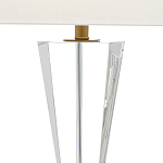 Настольная лампа с прозрачным корпусом и прямоугольным тканевым абажуром Charm and Luxury варинант исполнения - 1 | Loft Concept в Липецке