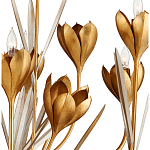 Люстра золотого цвета в виде цветков крокуса Hanging Flowers варинант исполнения - 1 | Loft Concept в Липецке