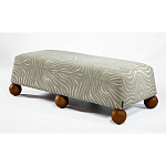 Банкетка Wakonda Gray Zebra с деревянными шариками  варинант исполнения - 1 | Loft Concept в Липецке