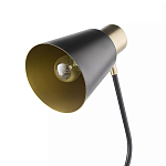 Настольная лампа с наклонным корпусом и подвижным плафоном в сочетании золотистого и чёрного цвета Work Surface Light варинант исполнения - 4 | Loft Concept в Липецке