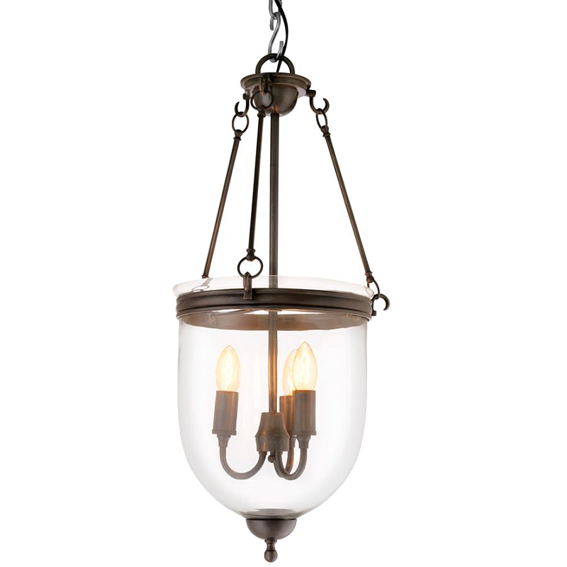 Люстра Lantern Cameron Bronze S Темная бронза Прозрачное Стекло Люстра Lantern Cameron Bronze S Темная бронза Прозрачное Стекло в Липецке | Loft Concept